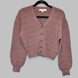 Chelsea & Theodore Dusty Pink Cardigan Medium
